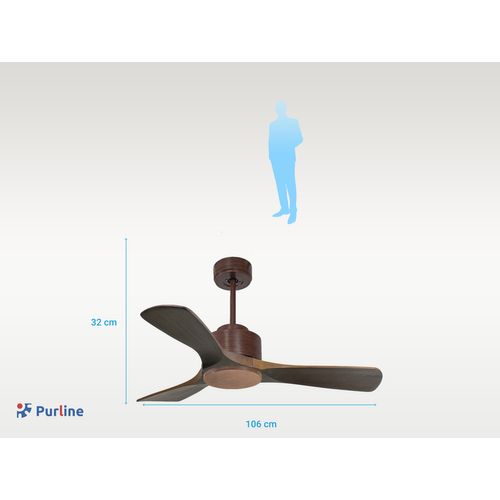 Ventilateur De Plafond Ø106 Cm Avec Wifi Réversible Hypersilence