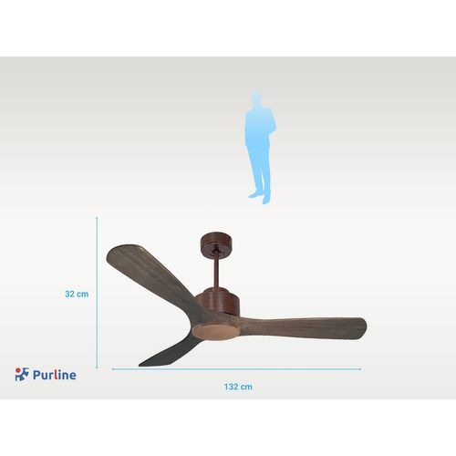 Ventilateur De Plafond Ø132 Cm Avec Wifi Réversible Hypersilence