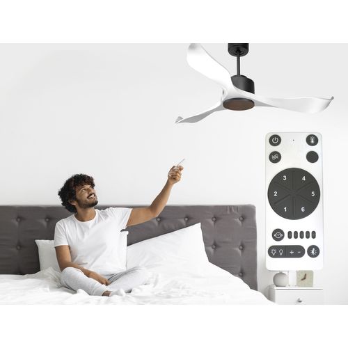 Ventilateur De Plafond Wifi Moteur à Courant Continu Télécommande Adaptateur 2/3 Lames Hypersilence