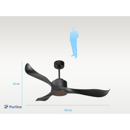 Ventilateur De Plafond Ø132 Cm Avec Wifi Réversible Hypersilence