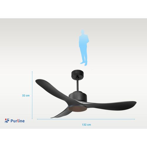 Ventilateur De Plafond Ø132 Cm Avec Wifi Réversible Hypersilence