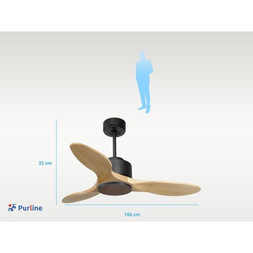 Ventilateur De Plafond Ø106 Cm Avec Wifi Réversible Hypersilence