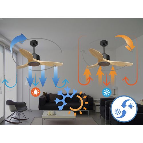 Ventilateur De Plafond Ø106 Cm Avec Wifi Réversible Hypersilence