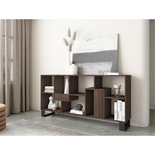 Étagère Bibliothèque, 67x31x174cm, Chêne Foncé