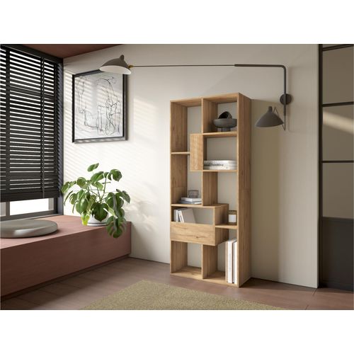 Étagère Bibliothèque, 67x31x162cm, Chêne