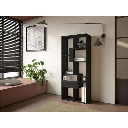 Étagère Bibliothèque, 67x31x162cm, Noir
