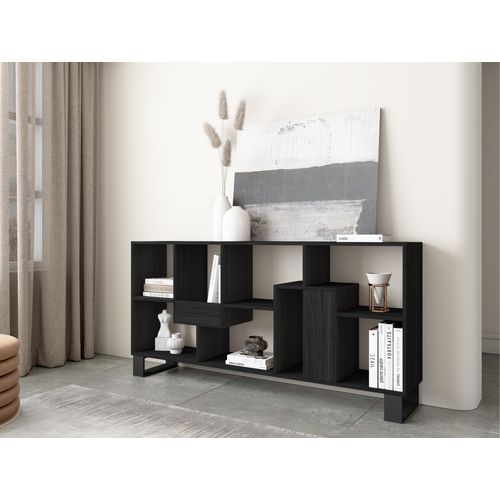 Étagère, 67x31x174cm, Bibliothèque, Noir