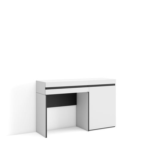 Coiffeuse, 121x35x75cm, Avec Tiroir, Blanc