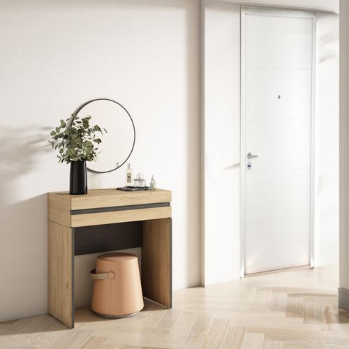 Coiffeuse, 70x35x75cm, Avec Tiroir, Chêne