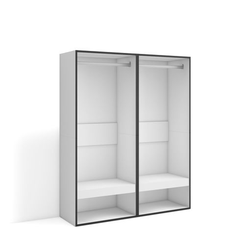 Armoire,120x35x145cm, Vestiaire Ouvert, Blanc