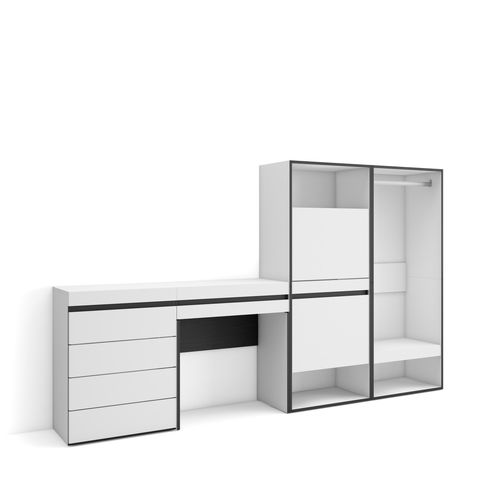 Meuble à Chaussures, 247x35x145cm., Blanc