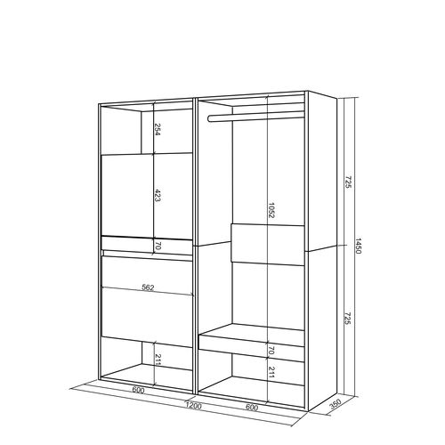 Meuble à Chaussures, 120x35x145cm., Blanc