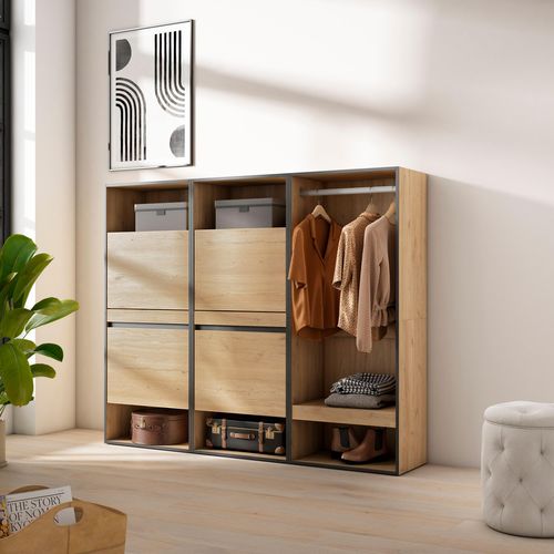 Meuble à Chaussures, 180x35x145cm, Chêne