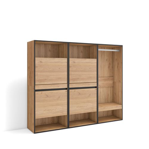 Meuble à Chaussures, 180x35x145cm, Chêne