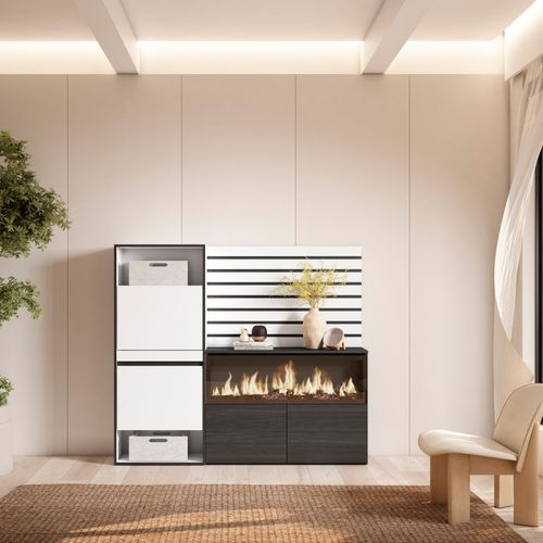 Meuble à Chaussures, 167x35x145cm, Blanc