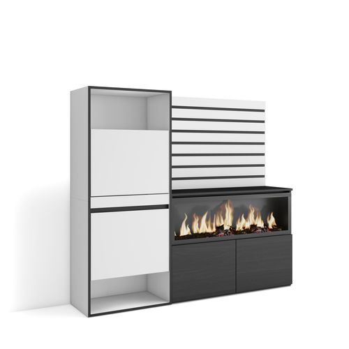 Meuble à Chaussures, 167x35x145cm, Blanc