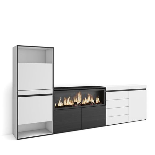 Meuble à Chaussures, 274x35x145cm, Blanc