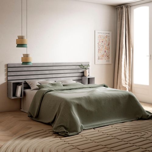 Tête De Lit, 214x70x3cm, Lit 120,135,140,150,160cm, Gris Ciment