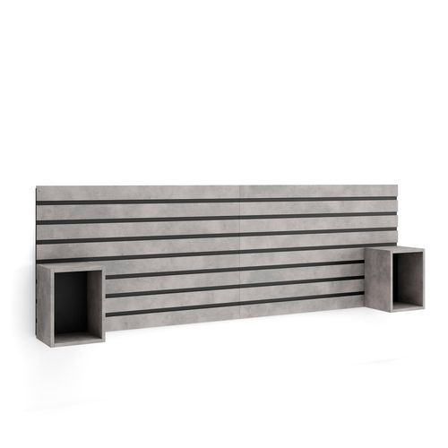 Tête De Lit, 214x70x3cm, Lit 120,135,140,150,160cm, Gris Ciment