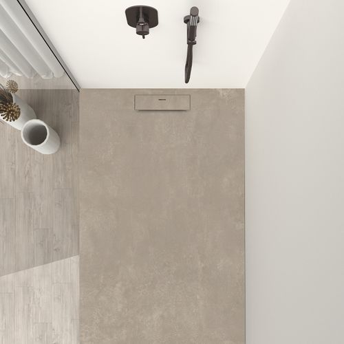 Siena - Receveur De Douche 140x100cm Ciment Clair