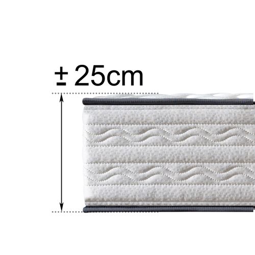 Matelas Mousse 90x190 cm ZAFIRE - Ferme - Réversible - Côté Été/hiver - H25 Cm