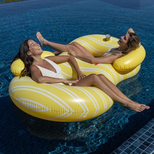 Bouée Piscine Geante Pvc Jaune