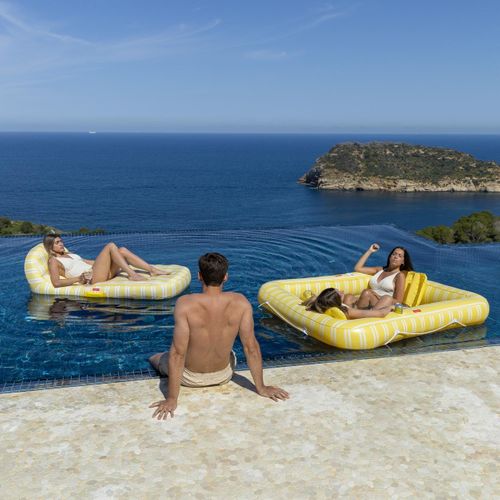 Hamac Gonflable Geante Pvc Jaune