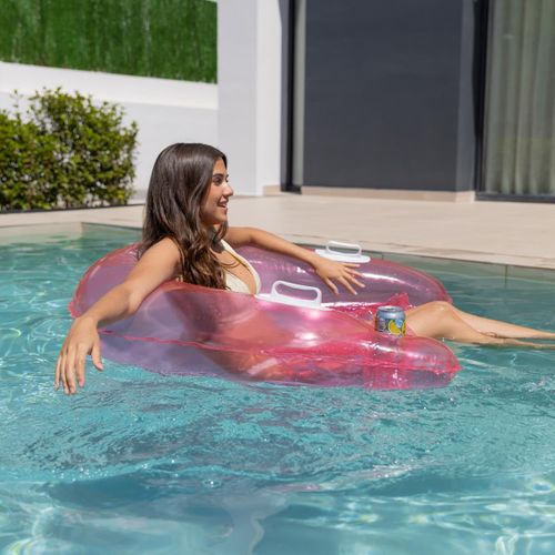 Bouée Piscine Chaise Flottante Pvc Rose