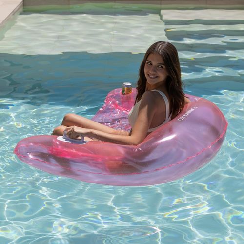 Bouée Piscine Chaise Flottante Pvc Rose