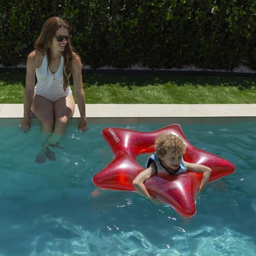 Bouée Piscine Etoile Enfants Pvc Rouge