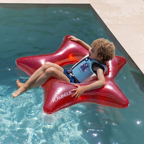 Bouée Piscine Etoile Enfants Pvc Rouge