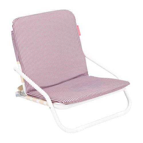 Chaise De Plage Pliante Polyester Bordeaux