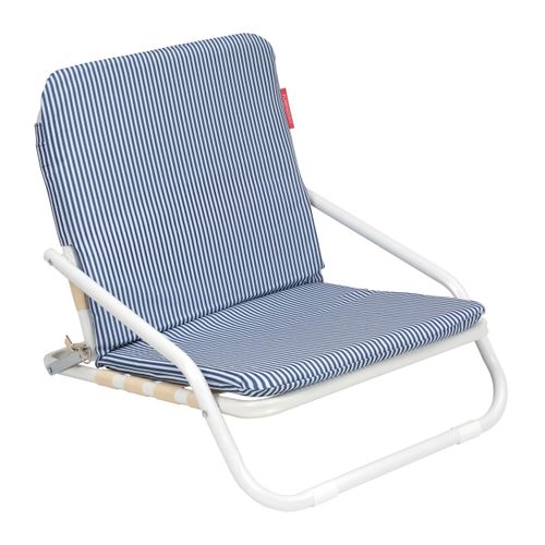 Chaise De Plage Pliante Polyester Bleu