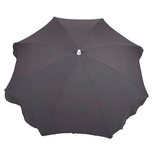 Parasol De Jardin Chillvert Gandía Aluminium Fixe Ø180 Cm Gris Foncé