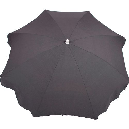 Parasol De Jardin Chillvert Gandía Aluminium Fixe Ø200 Cm Gris Foncé