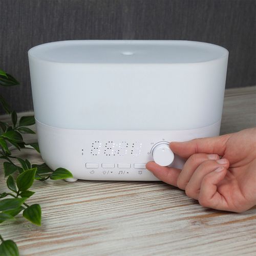 Humidificateur Aroma Connected Avec Bluetooth, 360 Ml, Haut-parleur, Minuterie, Horloge Et Alarme