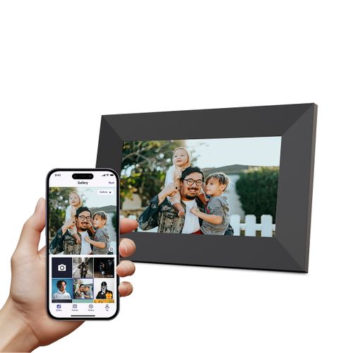 Cadre Photo Numérique Prado S Avec Wifi Et App Mobile, Écran Tactile 7”, Résolution 1024x600, Noir