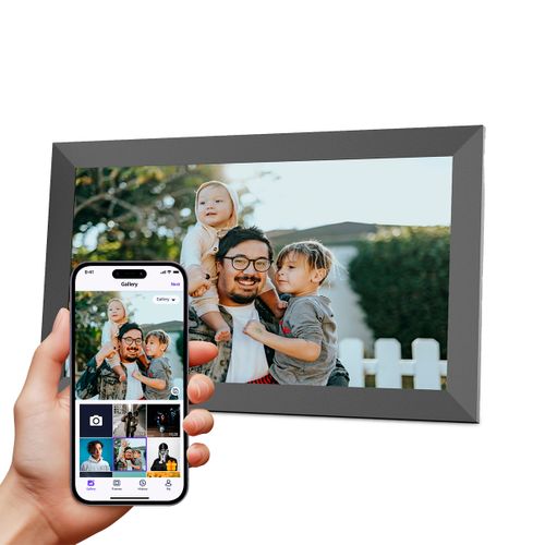 Cadre Photo Numérique Prado XL Avec Wifi Et App Mobile, Écran Tactile 15,6”, Full Hd, Noir