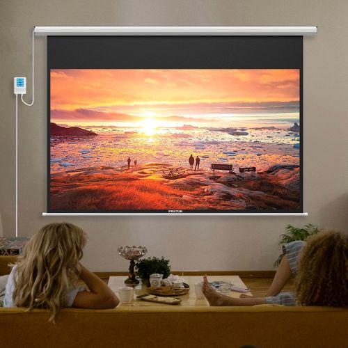 Écran De Projection Cinema Max, Moteur Électrique, Écran 100", Matériau Pvc Anti-froissage Lavable