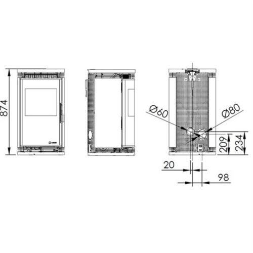 Poêle À Granulés De Bois 7.5kw Blanc Avec Wifi - 20902