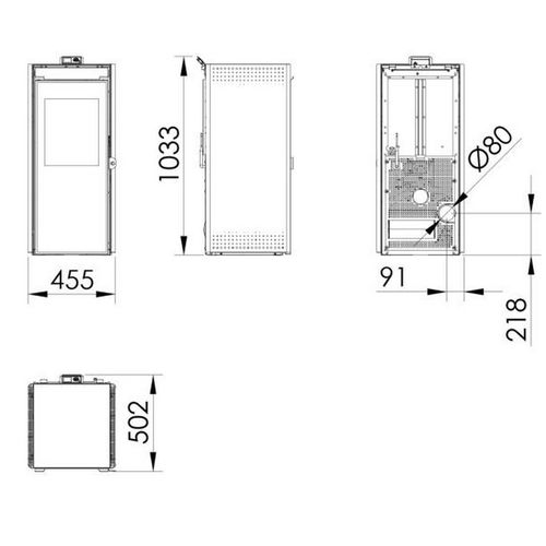 Poêle À Granulés De Bois 9.5kw Noir - 20914