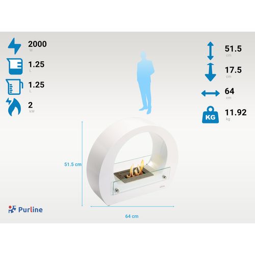 Cheminée à L'éthanol En Acier Avec Flamme Réglable