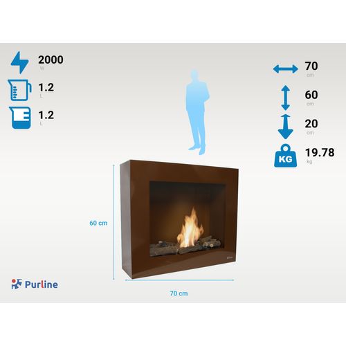 Cheminée Bio Au Sol Ou Murale Avec Bûches Décoratives De Différentes Couleurs Bestbio