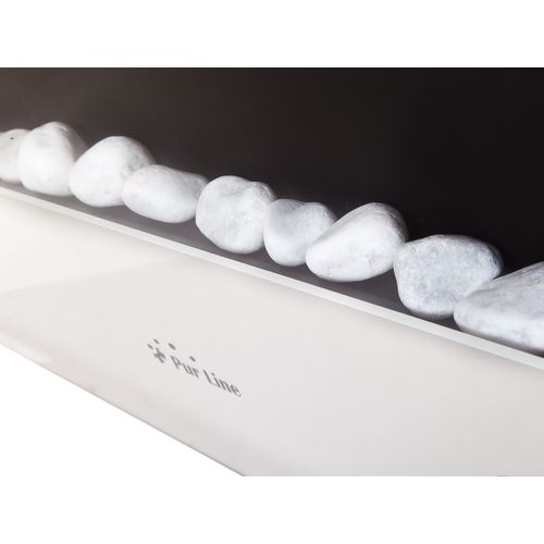 Cheminée Électrique En Verre Trempé Effet Miroir Avec Télécommande