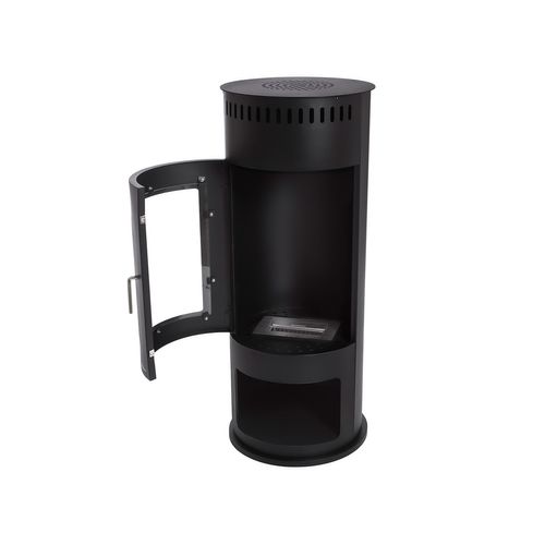 Poêle à Éthanol 3kw En Acier Avec Façade En Verre Trempé