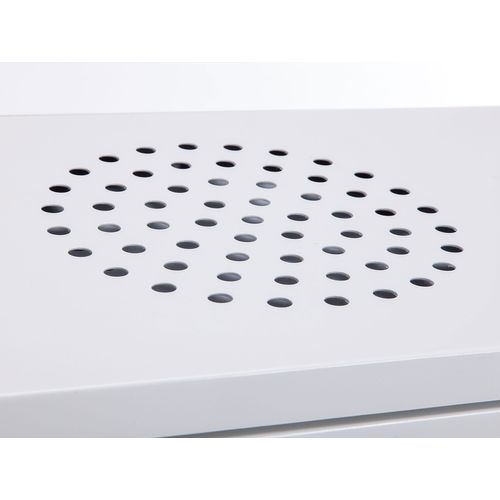 Poêle à Éthanol 1,5kw Design Carré En Acier Blanc Avec Pieds
