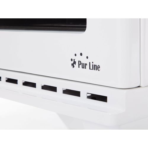 Poêle à Éthanol 1,5kw Design Carré En Acier Blanc Avec Pieds