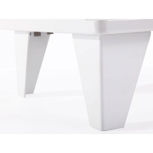 Poêle à Éthanol 1,5kw Design Carré En Acier Blanc Avec Pieds