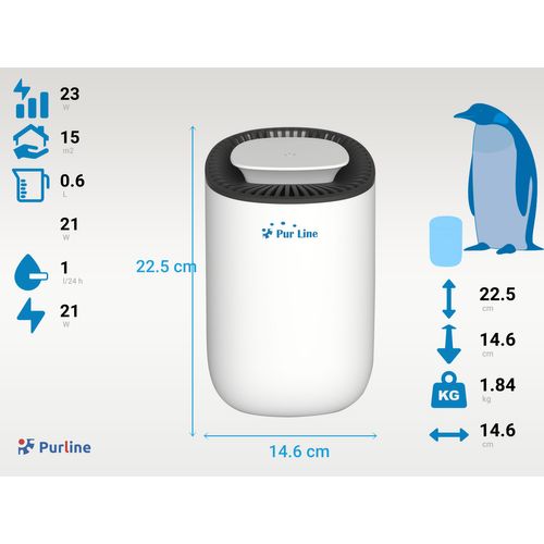 Déshumidificateur 21w Avec Lumière LED Pour Des Petites Surfaces