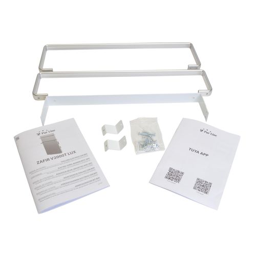 Sèche-serviette Électrique 2000w En Verre Trempé Finition Miroir Et Display LED